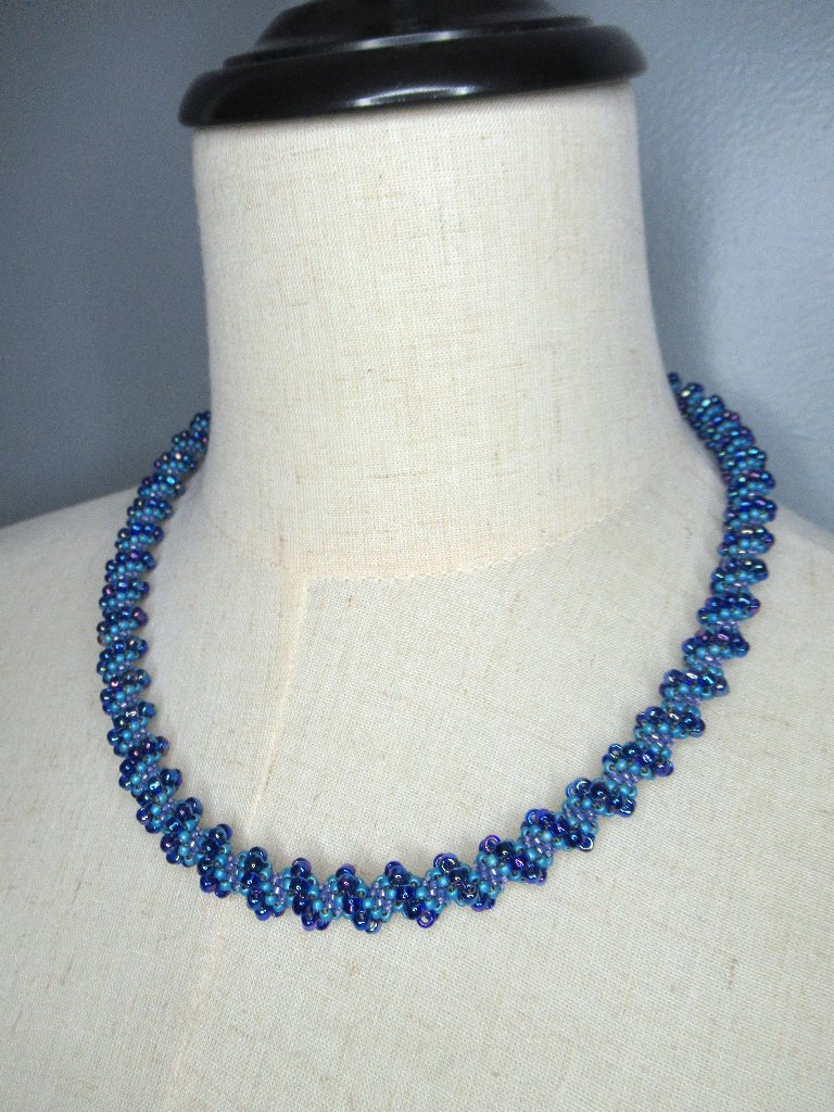 Blue Cellini Spiral Necklace